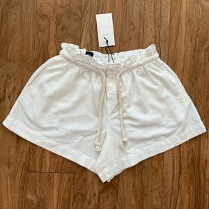 Zara LINEN & COTTON BLEND SHORTS